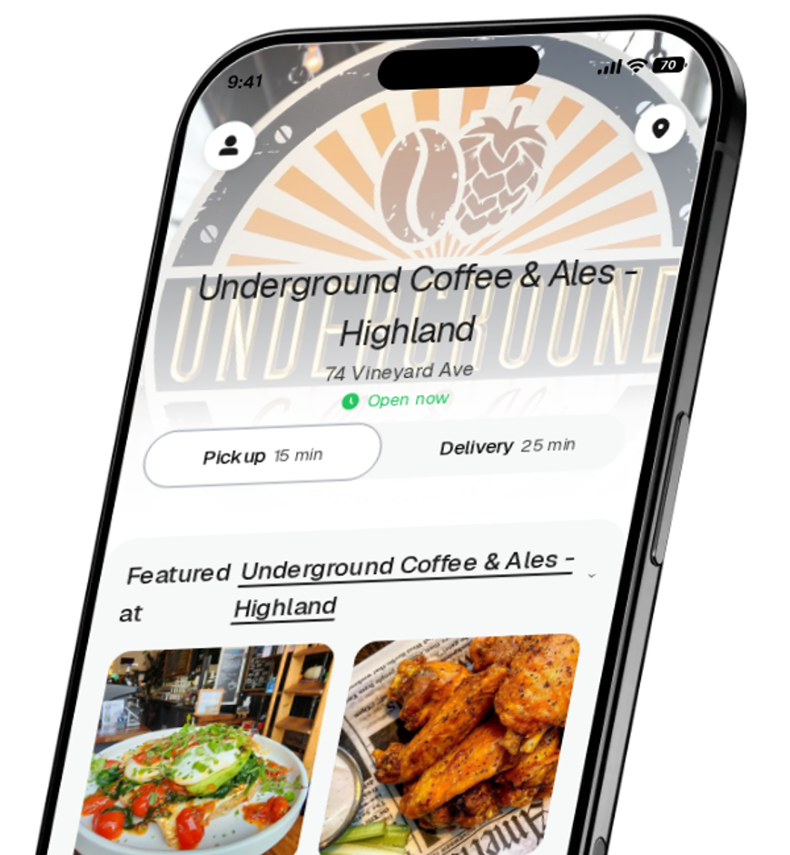 Underground Coffee & Ales - Highland app preview